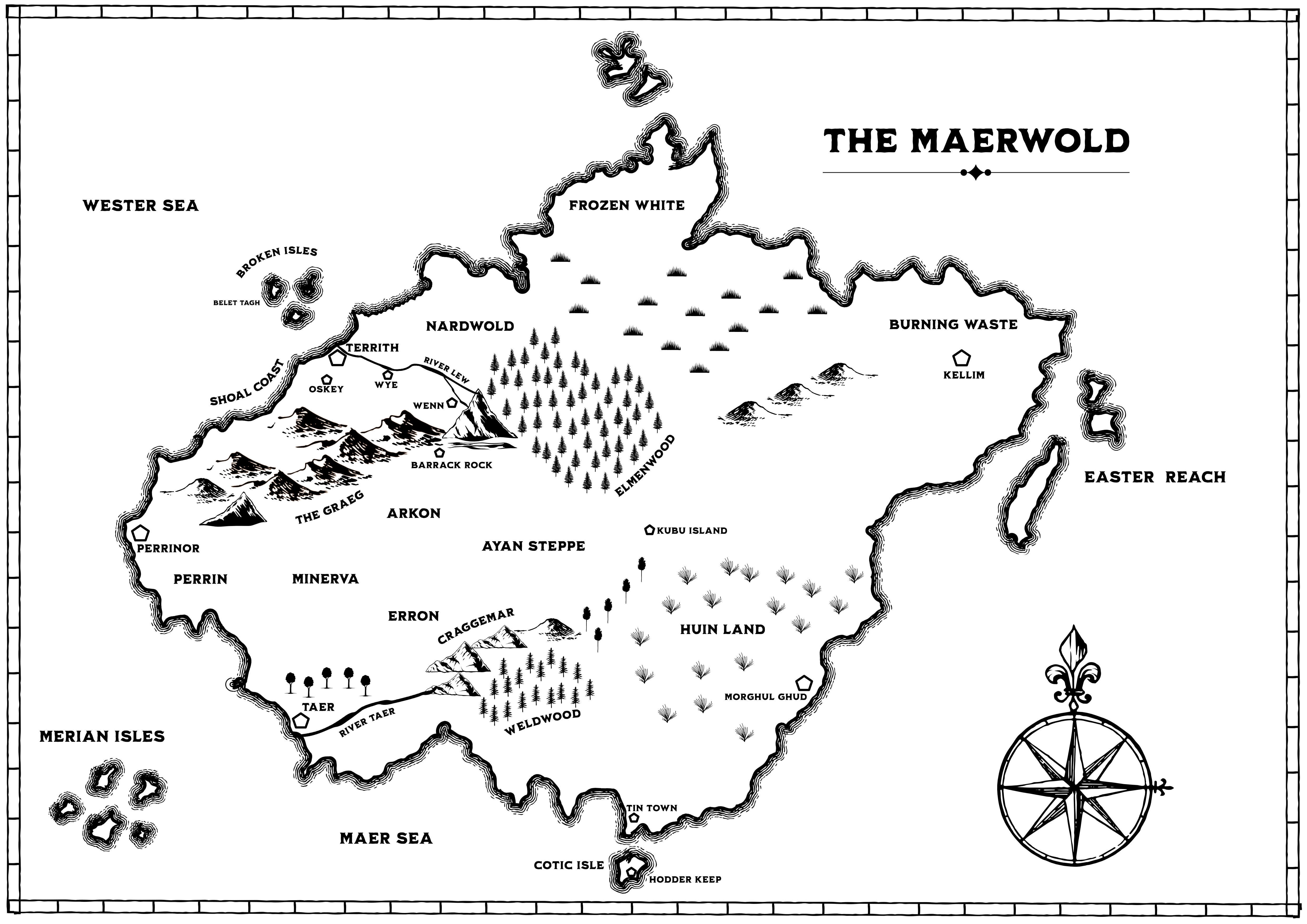 Map of the Aerwold